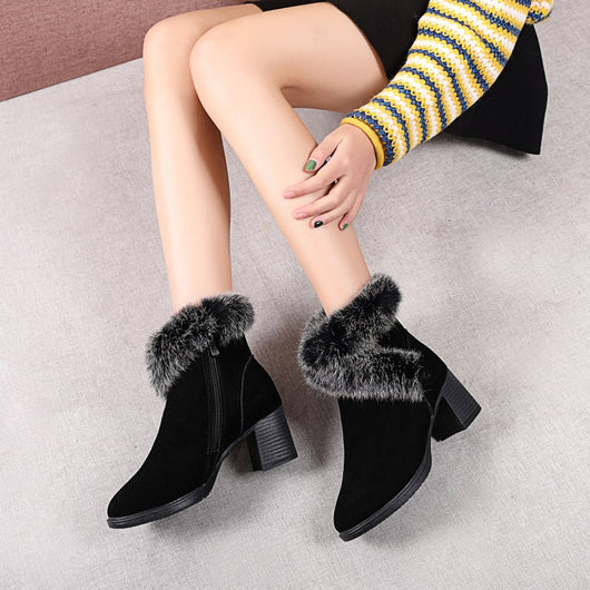 Botas de Nieve para Mujer con Forro de Conejo y Plantilla Térmica - Image 3