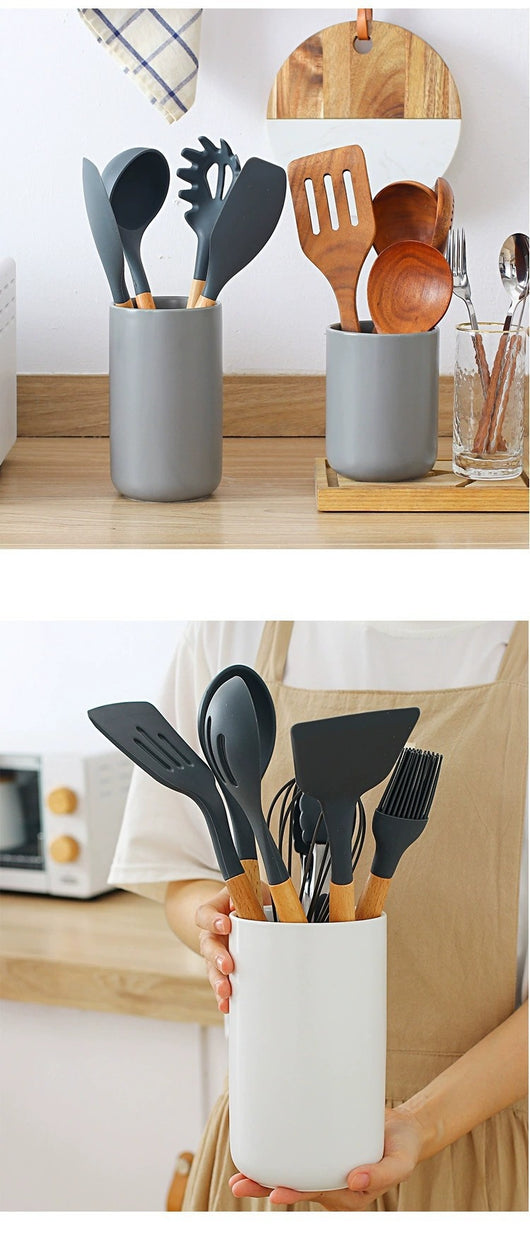 Contenedor de Cerámica para Espátulas y Cucharones de Cocina - Image 18