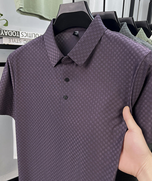 Playera Polo Hombre Jacquard Cuadros Transpirable Verano - Image 35