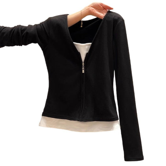 Blusa Larga Coreana de Diseño Versátil para Capas Base - Image 4