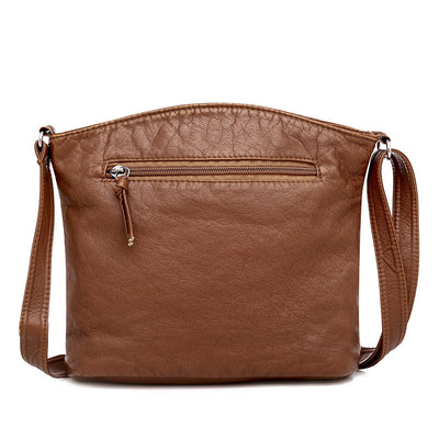 Bolso de Hombro Cuero Lavado Retro Estilo Casual - Image 7