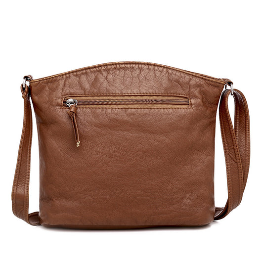 Bolso de Hombro Cuero Lavado Retro Estilo Casual - Image 7