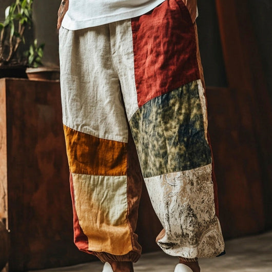 Pantalones Hombre Estampado 3D Corte Recto Oversize