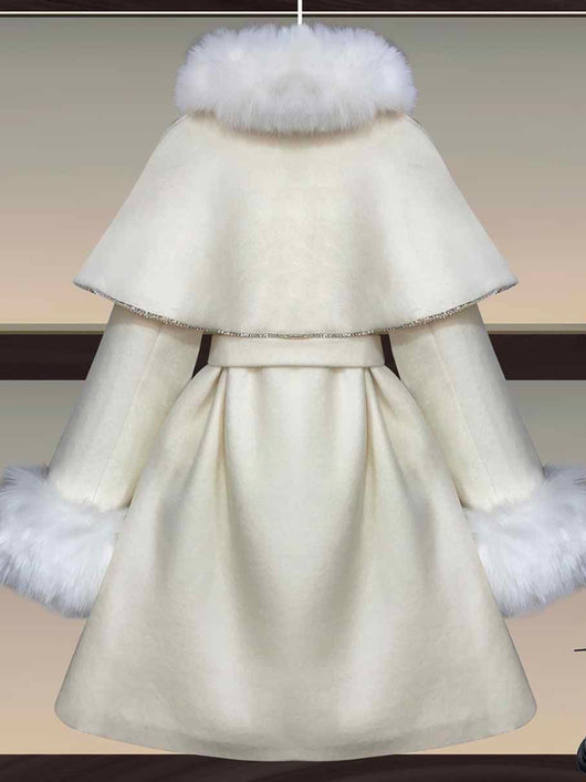 Abrigo Capa Oversize de Lana para Mujer - Diseño Océano - Image 4