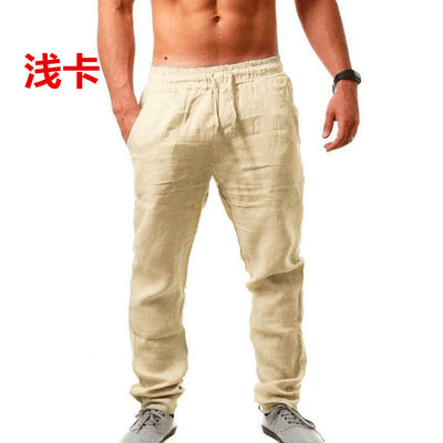 Pantalones Deportivos de Lino Transpirable para Hombre - Comodidad y Estilo - Image 10