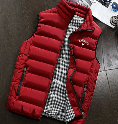 Chaleco Casual Hombre Cuello Alto Abrigo Térmico Color Sólido - Image 6