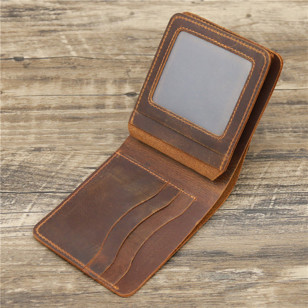 Billetera Portacédulas de Cuero Genuino para Hombre