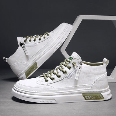 Tenis Casuales de Cuero Suave para Hombre con Caña Alta - Image 7