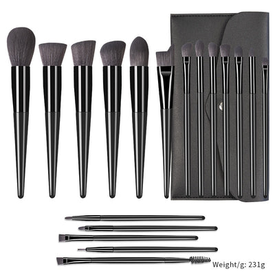 Set de 18 Brochas de Maquillaje Profesional con Mango de Madera Maciza - Image 9