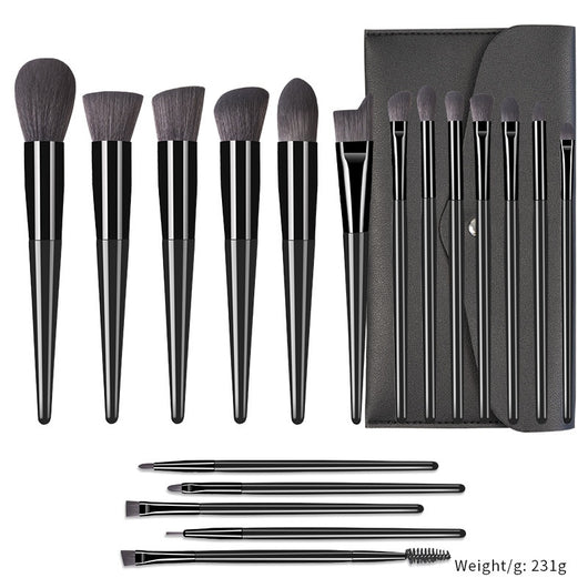 Set de 18 Brochas de Maquillaje Profesional con Mango de Madera Maciza - Image 9