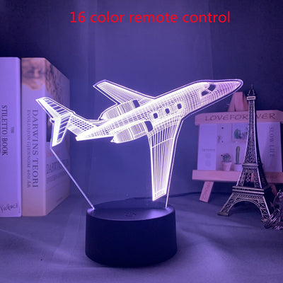 Lámpara 3D Holográfica Avión Personalizada - Luz Nocturna LED para Niños - Image 31