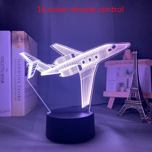 Lámpara 3D Holográfica Avión Personalizada - Luz Nocturna LED para Niños - Image 31
