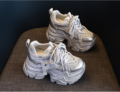 Zapatos Deportivos con Plantilla Elevadora y Detalles Brillantes para Mujer - Image 13
