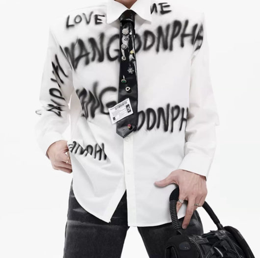 Camisa Blanca con Hombreras Acolchadas - Image 11