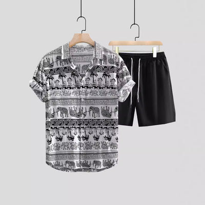 Camisa Casual Estampada de Manga Corta para Hombre - Image 2