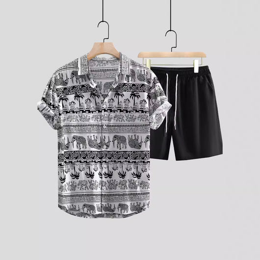 Camisa Casual Estampada de Manga Corta para Hombre - Image 2