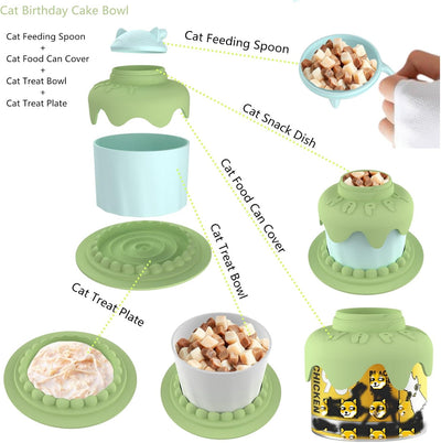Set Completo de Alimentación para Gatos con Tazón Lento y Accesorios para Fiesta - Image 6