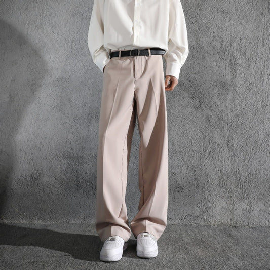 Pantalones de Vestir Casual con Corte Recto y Caída Fluida