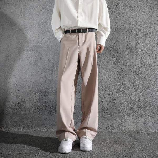 Pantalones de Vestir Casual con Corte Recto y Caída Fluida