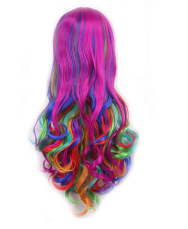 Peluca Rizada Multicolor Voluminosa para Cosplay - Image 17