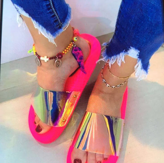 Sandalias de Playa para Mujer con Lentejuelas - Zapatos de Verano Brillantes - Image 3