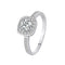 Fashion Square Bag Moissanite Simulation Diamond Ring Plateado Tamaño 6
