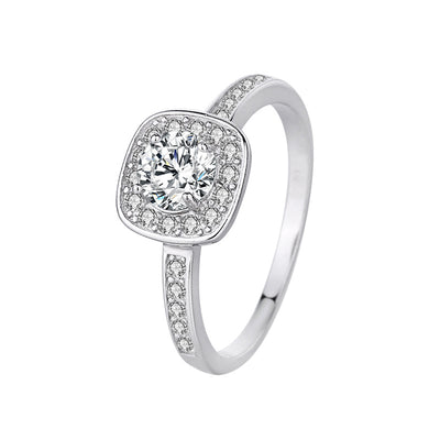 Anillo de Diamante Simulado Moissanita con Diseño Cuadrado - Image 3