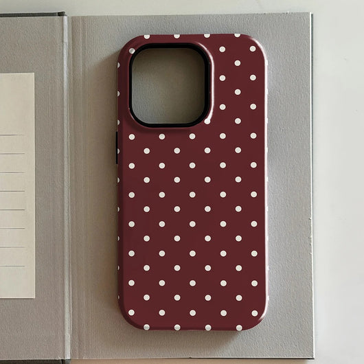 Funda para Celular Lunares Marrón y Rojo Lujo - Image 12