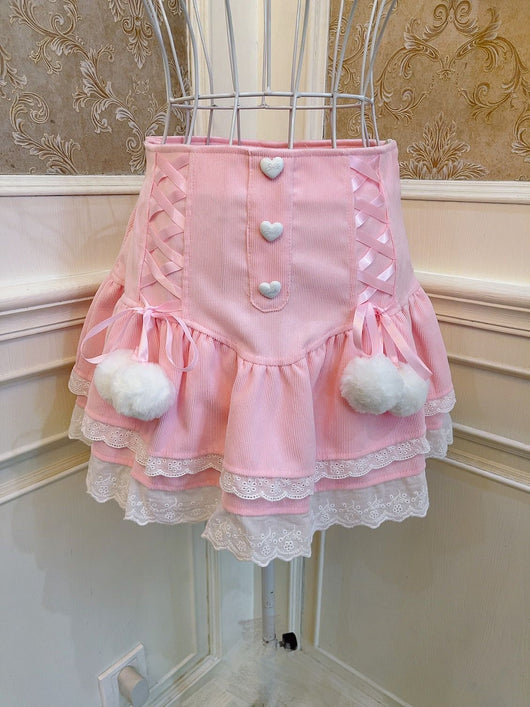 Falda Princesa con Moño de Botones para Bebé - Image 3