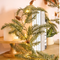 Lámpara de Pared LED con Decoración de Rattan y Agujas de Pino para Navidad