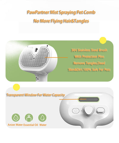 Peine Deslanador Automático con Humidificador para Perros - Image 9
