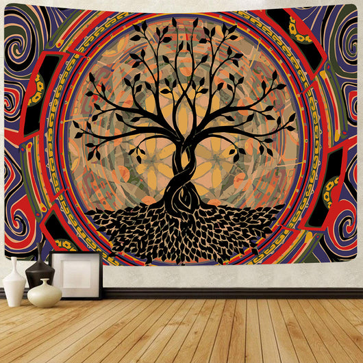 Tapiz Decorativo Colgante con Silueta de Árbol y Mar para Playa - Image 46
