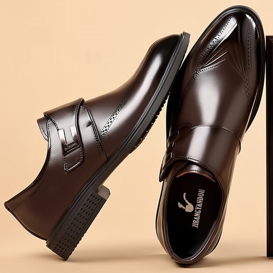 Zapatos de Cuero para Hombre con Punta Tubular - Cuero Vacuno Premium