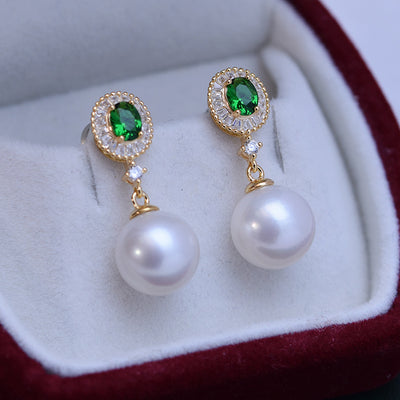 Aretes de Perlas de Agua Dulce Blancas Perfectas 10-11mm - Image 9