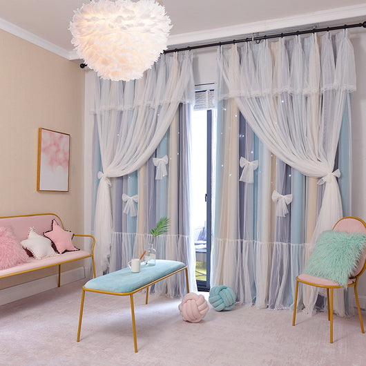 Cortinas Blackout Estrellas Huecas Nórdicas para Dormitorio Infantil - Image 12