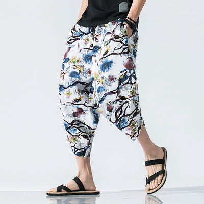 Blusa Estilo Chino de Algodón y Lino con Estampado - Talla Grande - Image 5