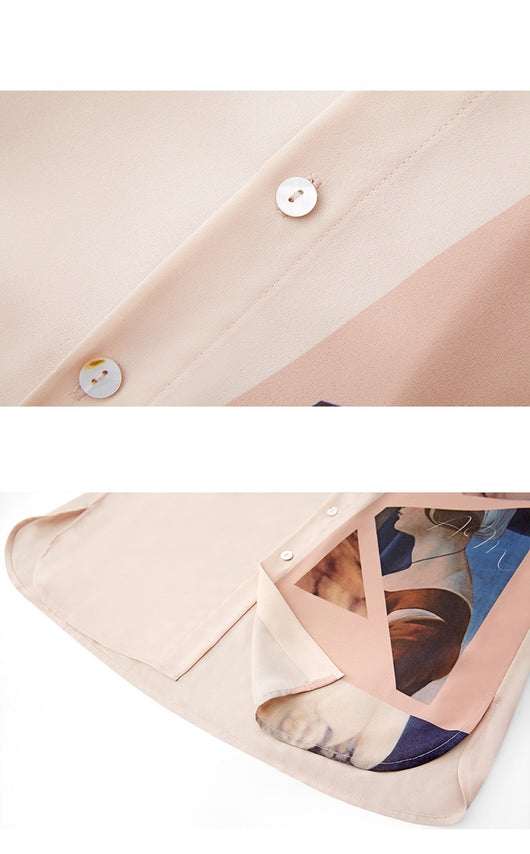 Blusa de Gasa Estampada con Diseño Moderno para Mujer - Image 11