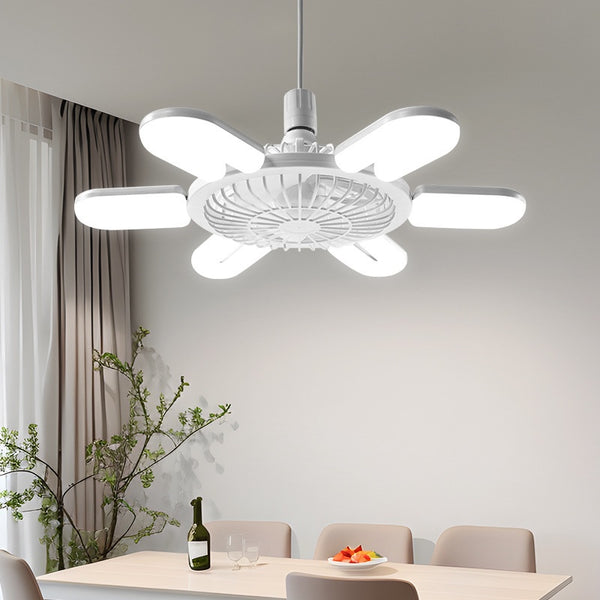 Lámpara Ventilador Inteligente E27 con Control Remoto para Sala y Recámara