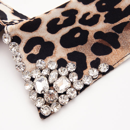 Suéter Estampado de Leopardo para Mujer - Cuello Camisero Versátil - Image 3