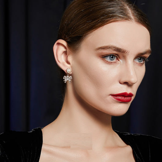Aretes Vintage de Perla con Moño - Elegancia Premium - Image 8