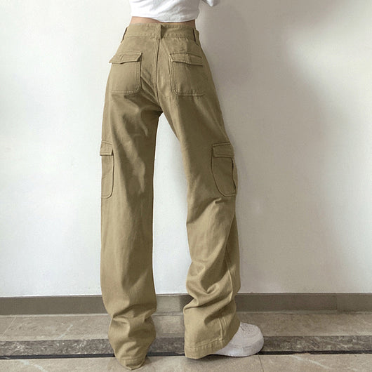 Pantalones Casuales Sueltos de Cintura Baja para Mujer - Corte Recto y Drapeado - Image 15