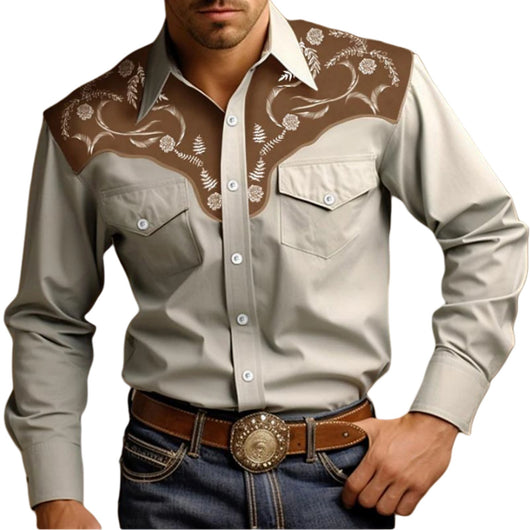 Camisa Vaquera Clásica de Manga Larga para Hombre - Image 7