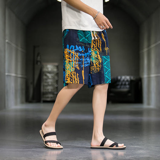 Shorts de Playa Talla Grande Estilo Chino en Algodón y Lino - Image 9