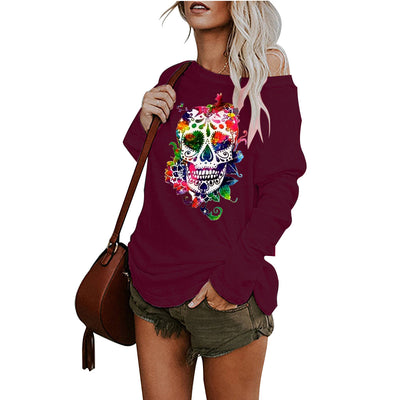 Playera Halloween con Estampado Asimétrico Largo - Image 8