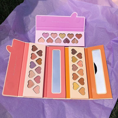 Paleta de 10 Sombras Perladas Mate Resistente al Agua - Maquillaje Profesional