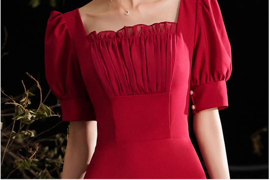 Vestido Largo Rojo de Novia para Verano - Image 12