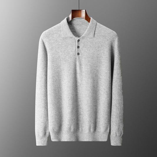 Suéter Polo de Lana para Hombre - Comodidad Casual Premium
