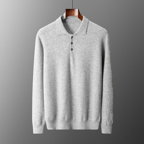 Suéter Polo de Lana para Hombre - Comodidad Casual Premium