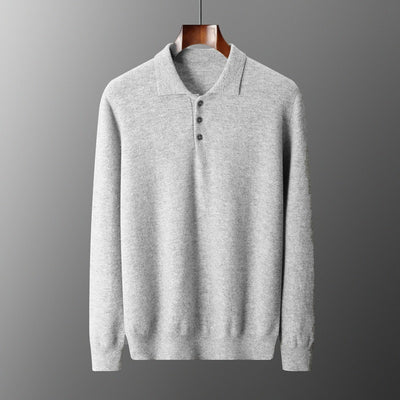 Suéter Polo de Lana para Hombre - Comodidad Casual Premium