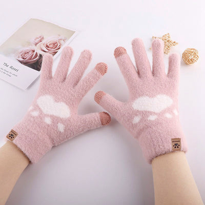 Guantes Térmicos Acolchados con Diseño de Patitas de Gato - Image 5